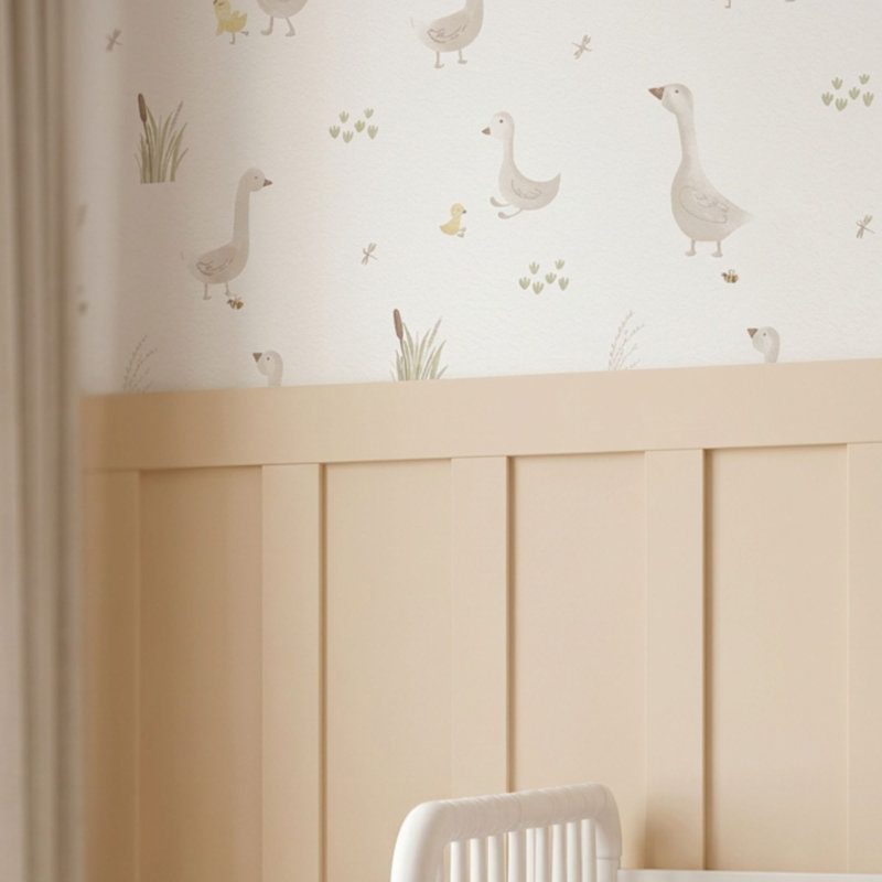 Charlie Goose & Duckling Nursery Wallpaper
