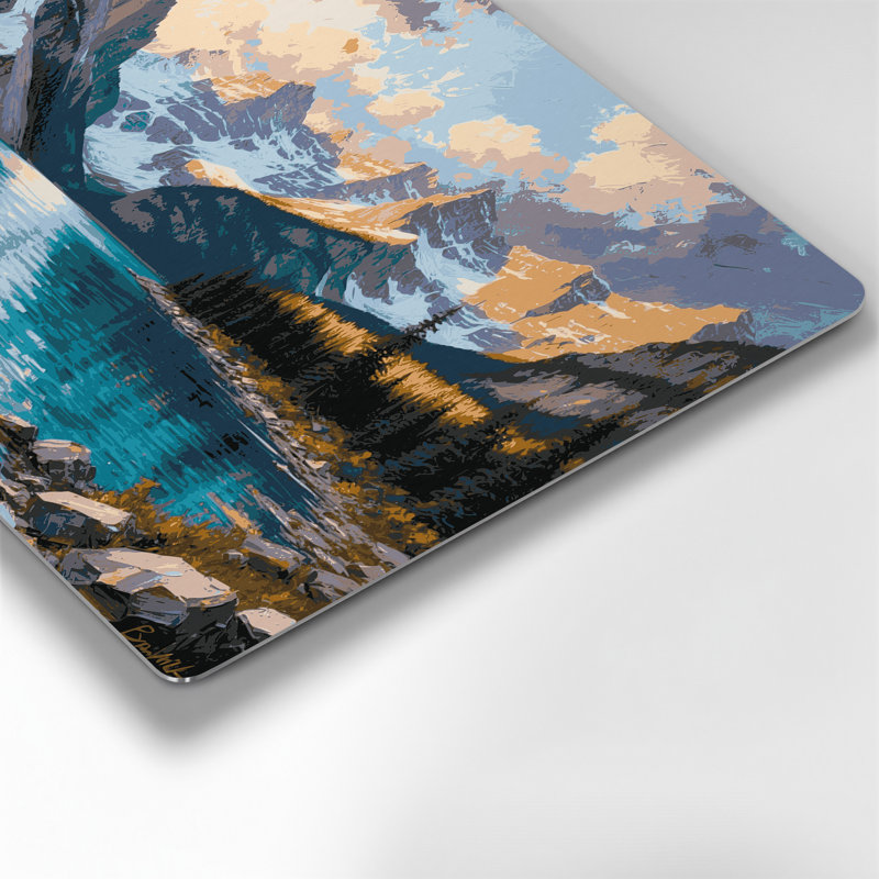 Art mural gris en villes, Banff, Alberta, H 240 po x l 240 po x P 0,05 po