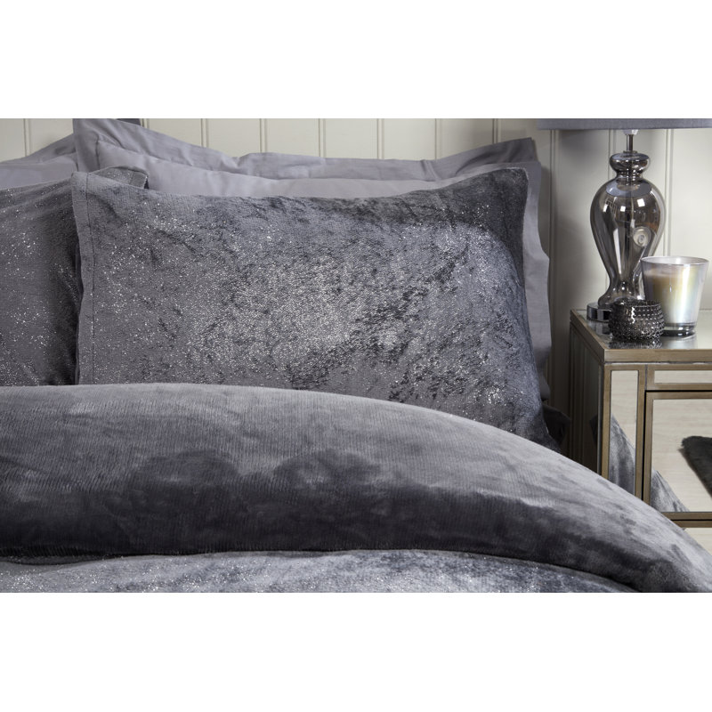 Walsh Polyester Geometric Shapes Duvet Cover Set with Pillowcases Included, Charcoal, Double - 2 Standard Pillowcases