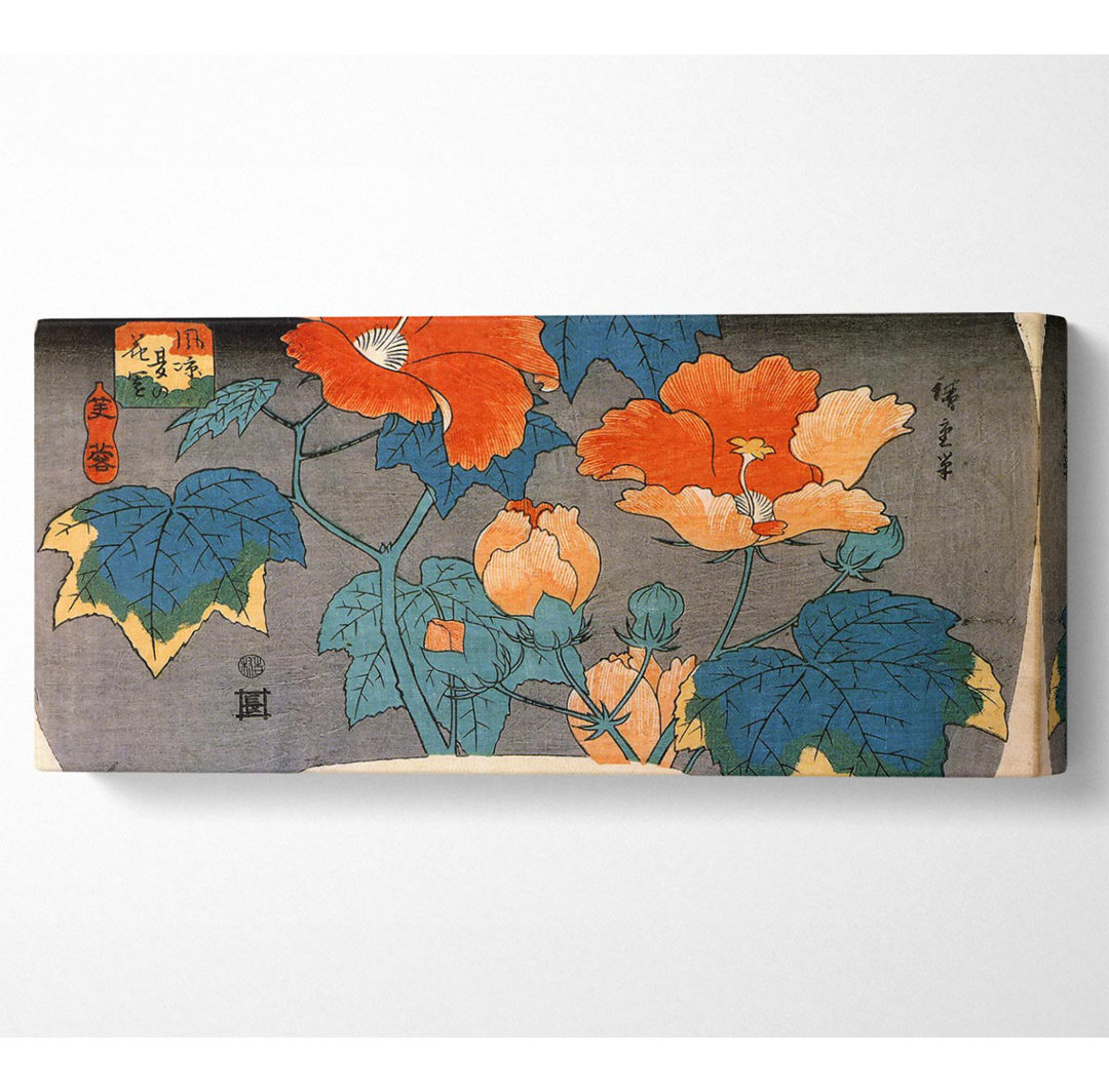 Hiroshige Hibiskus - Kunstdrucke auf Leinwand