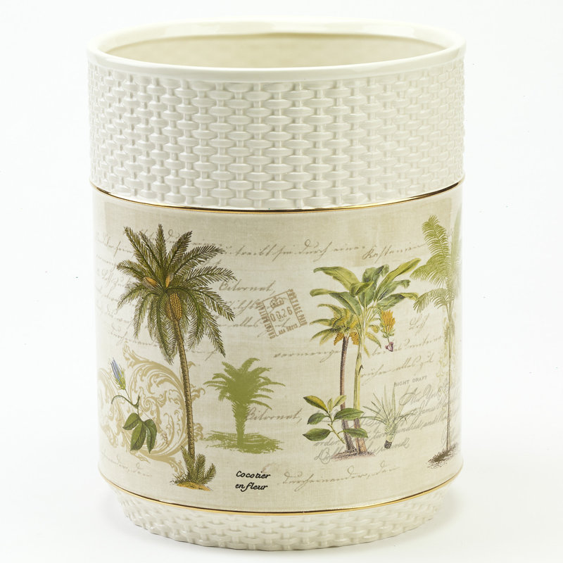 Colony Palm Bath Waste Basket