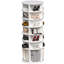 Range-chaussures tour 7, rotation 360 °, support de filage blanc Colorway, s'adapte à divers articles, teinte