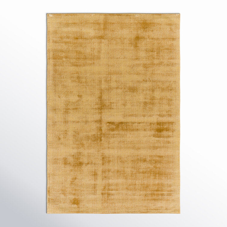 Fennel Hand Loomed Viscose Yellow Rug