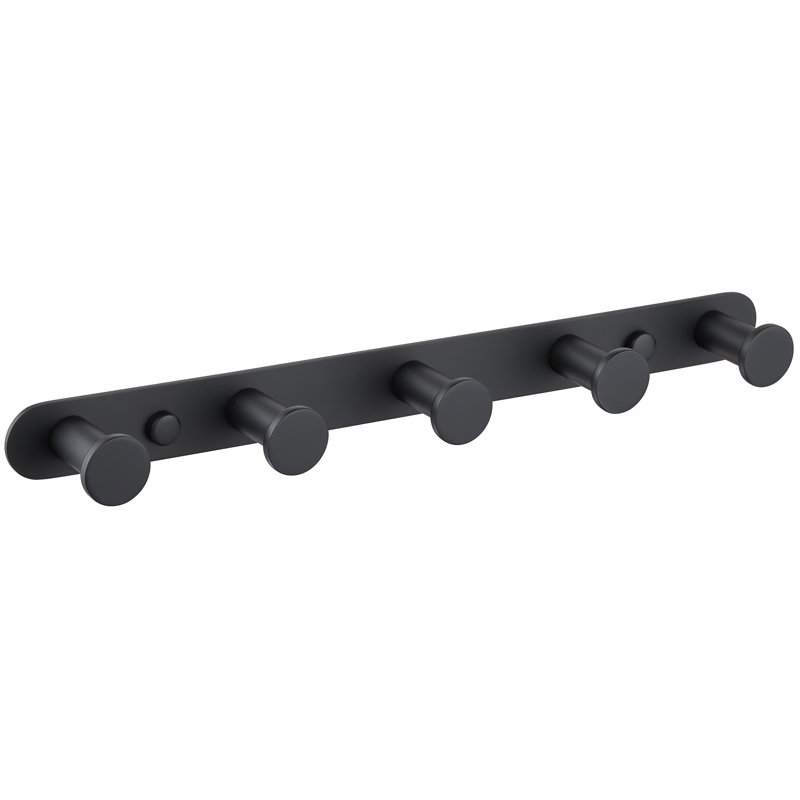 Porte-serviettes mural en acier inoxydable, Noir mat