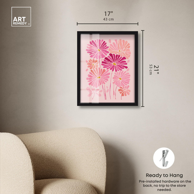 «Wall Garden III Boho Decor Shadowbox» par Art Remedy, Noir, H 21 po x l 17 po