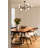 Modern 9 Light Black Sputnik Linear Chandelier