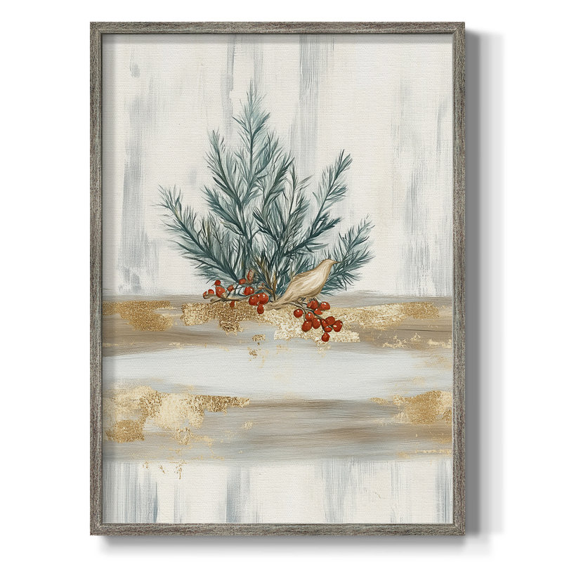 «Christmas Holiday Art CCXCV III», reproduction d'art encadrée - bois massif, H 30 po x l 24 po