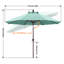 Parasol de marché en oléfine de 2,74 m (9 pi) avec inclinaison et levage à manivelle-1188038512