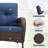 Aluel 5-Pieces Outdoor Patio Loveseat Seating Group With Cushions-875020409
