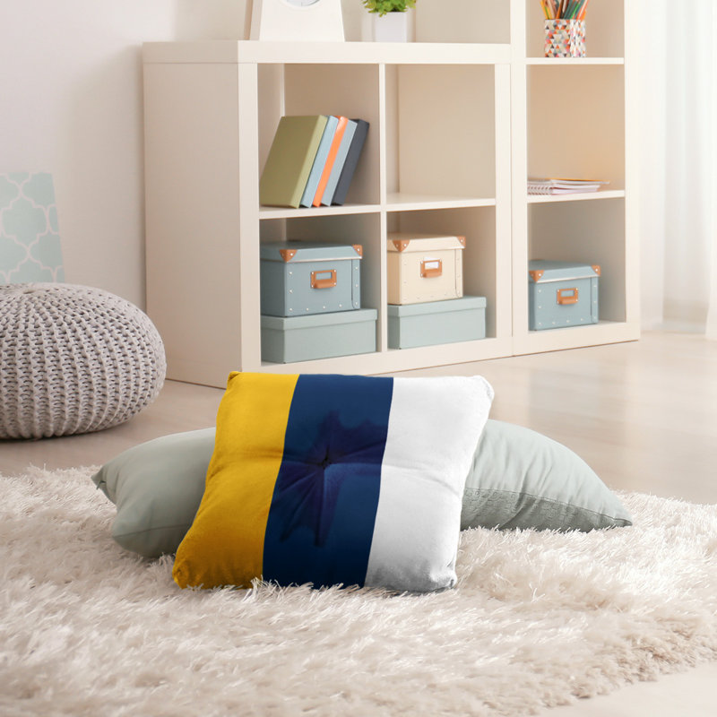 Coussin de sol touffeté, 30 po x 30 po, Milieu bleu marine