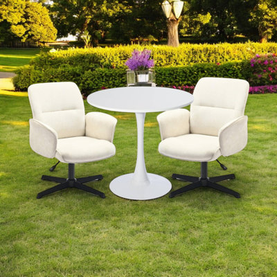 Ensemble de table et chaises d'extérieur modernes avec chaises pivotantes réglables Modern