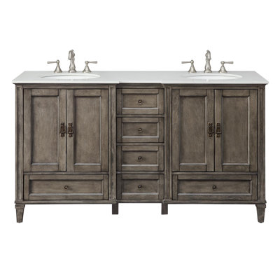 Ensemble de meuble-lavabo double 62 po Gerlef
