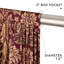 Cantonnière à feston classique avec pampilles, cantonnière en jacquard rouge, habillage de fenêtre 59 po 1 panneau-1933157129