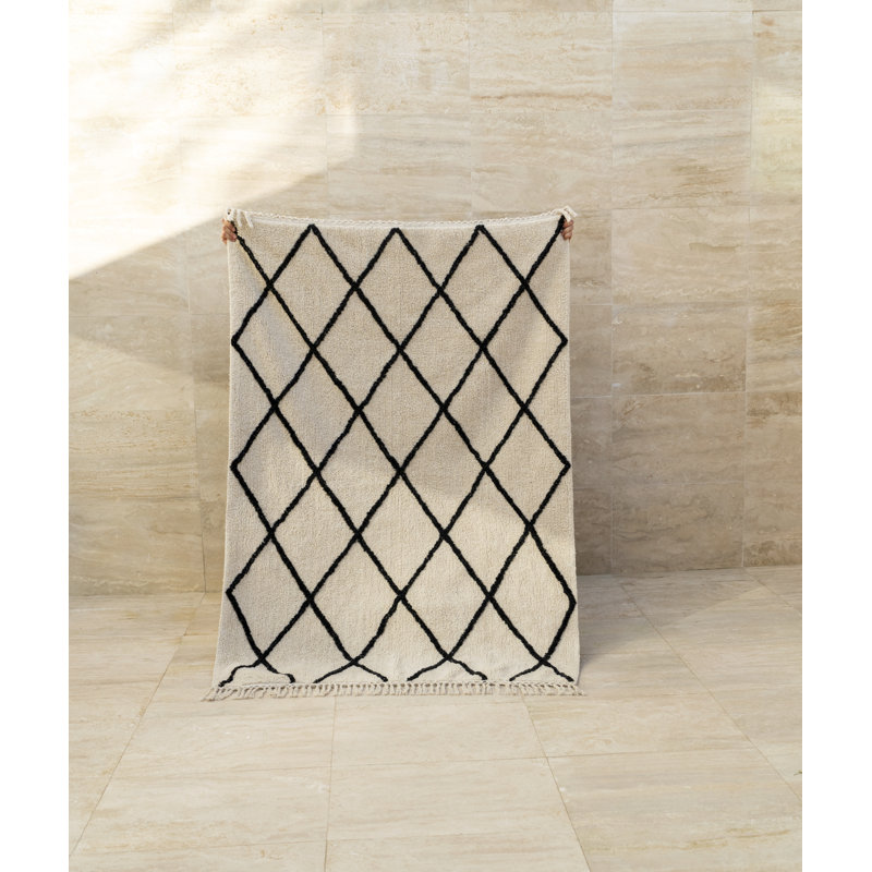 Adda Moroccan Hand Woven Area Rug, Rectangle 120 x 180cm