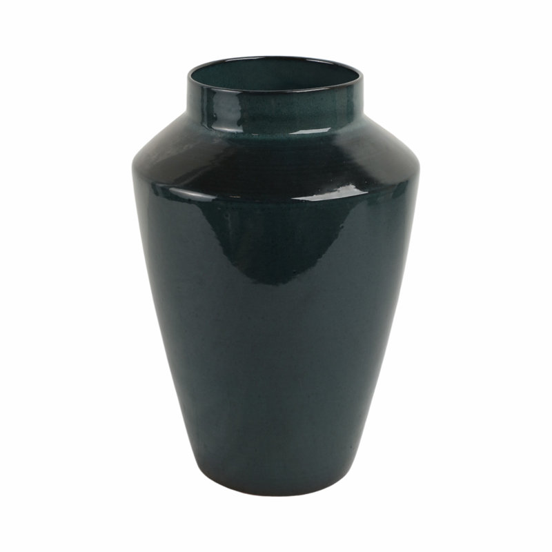 Handcrafted Terracotta Vase with Modern Flared Design Decorative Ceramic Accent for Stylish Home Decor