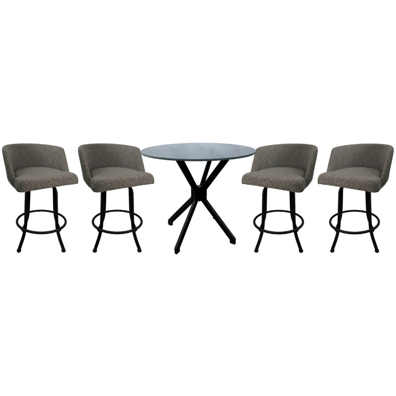 Ensemble repas pour 4 personnes Leister, Noir