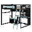 Lit mezzanine en bois avec bureau-1339748978