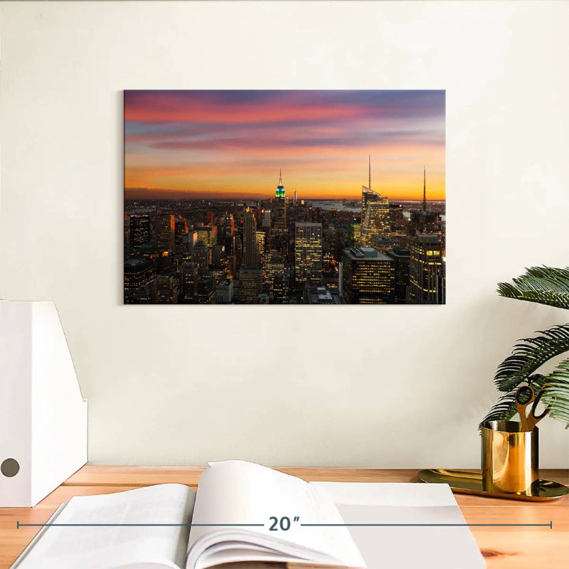 Sireci Nightfall In New York, 8" H x 12" W