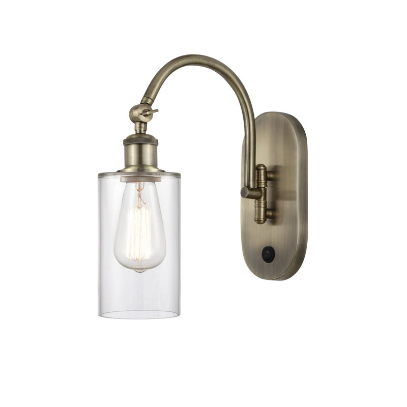 Ervine Swing Arm Sconce, Antique Brass, Incandescent