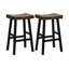 Siège de selle en bois massif avec assise incurvée et repose-pieds confortables-430629805