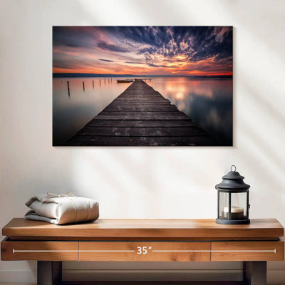 Sunset over fishing dock Aletra
