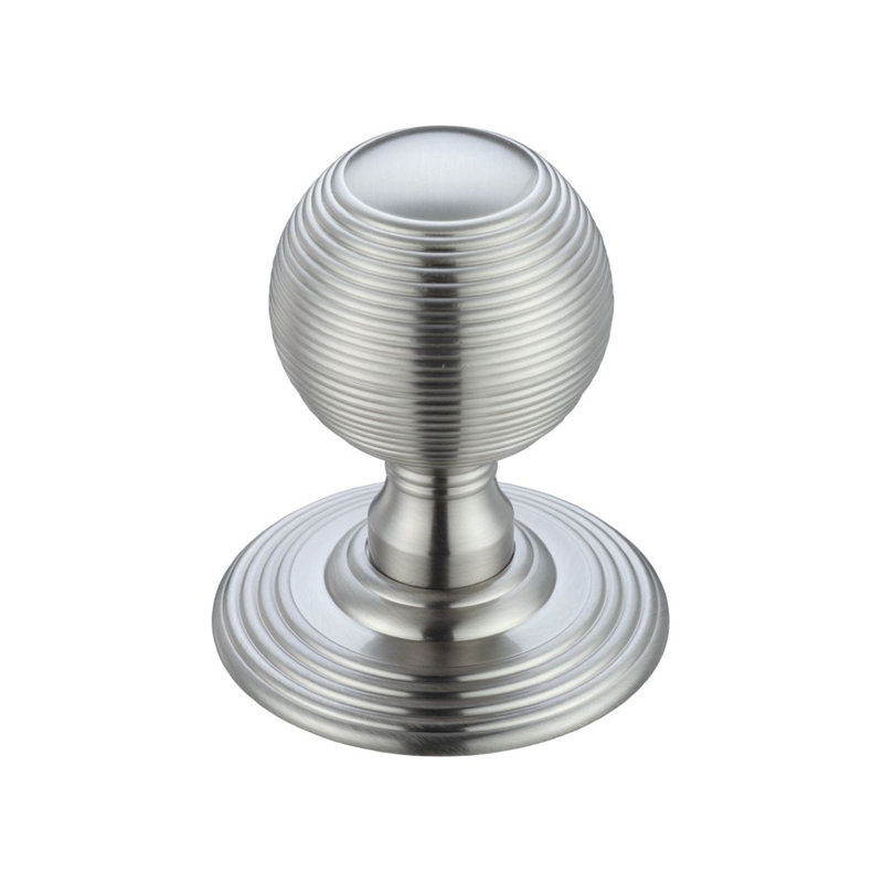 Passage Door Knob, Satin Chrome