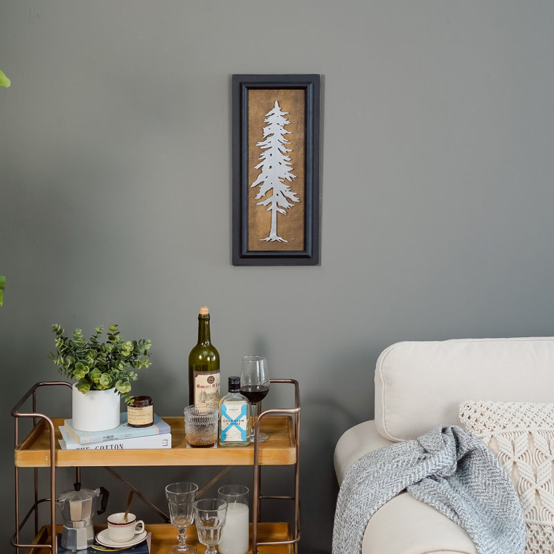 Décoration murale forêt en bois et métal