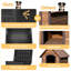 Niche pour chien en résine résistante aux intempéries et à toit amovible 24,15 po H (noir)-305157383-307201082