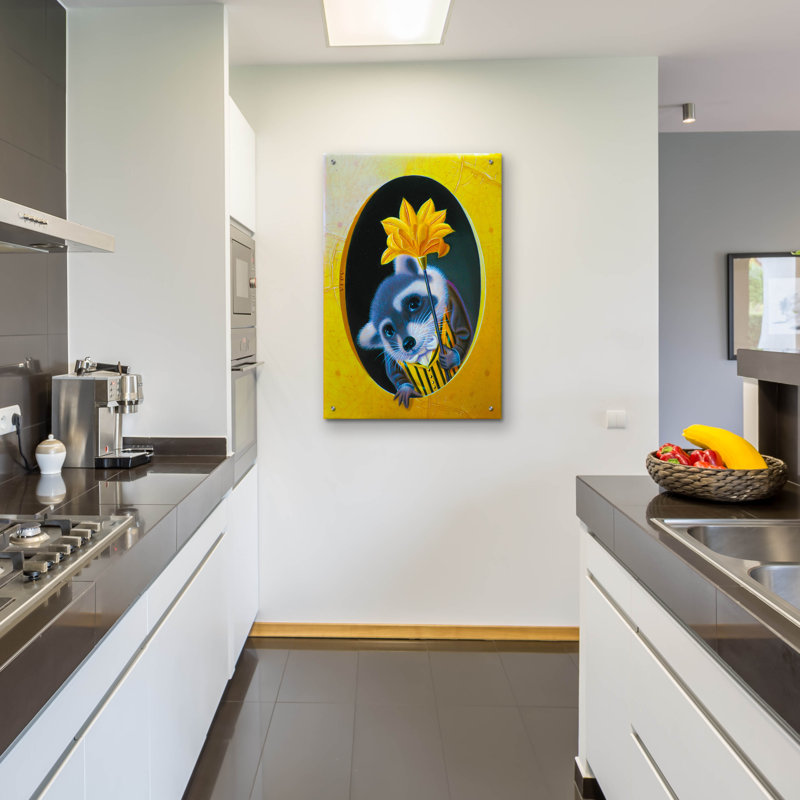 «Butler» par Valery Vecu Quitard, art mural en verre acrylique, H 36 po x l 24 po x P 0,2 po