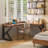 Walnut L-Shaped Solid Wood  desk-108840420-108840418