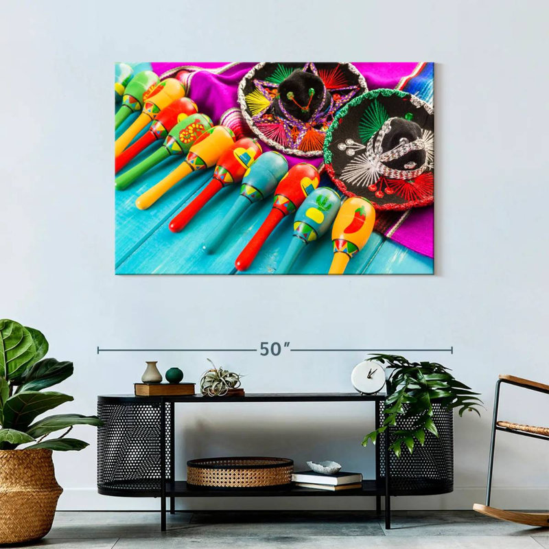 Lelend Mexican Fiesta Maracas, 30" H x 45" W