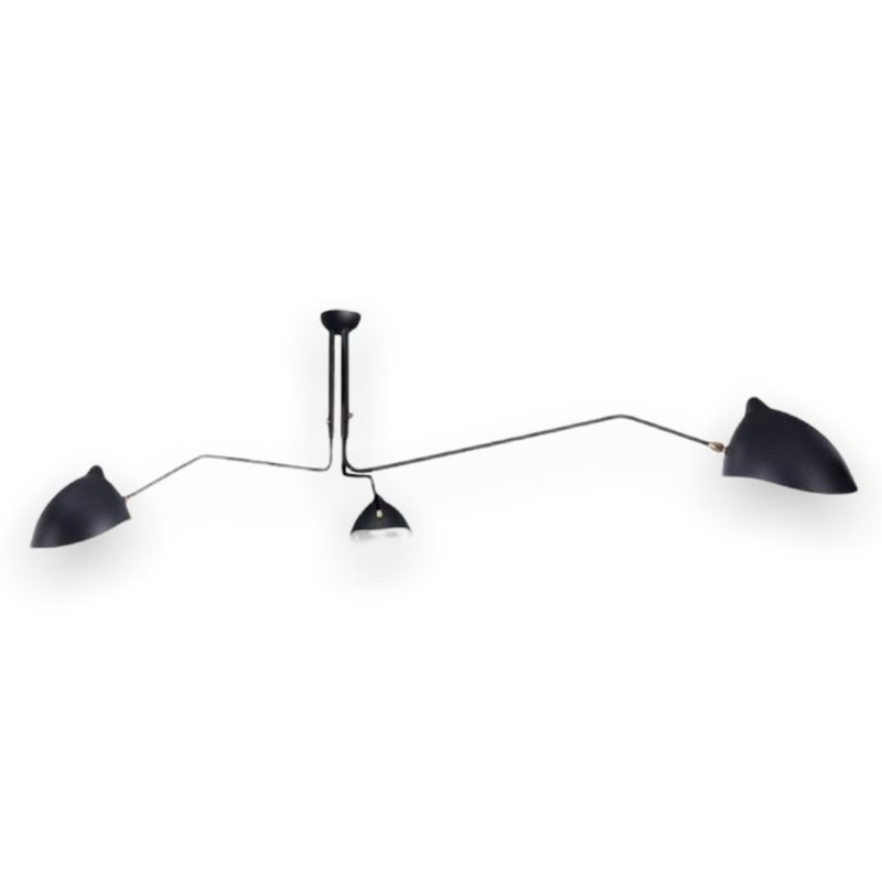 Luminaire suspendu 3 têtes Arvia, Noir