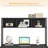 Emarri L-Shaped Stainless Steel Computer Desk-405237518