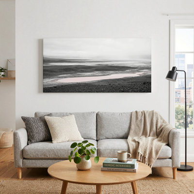Ensemble de 1 tableau sur toile représentant un paysage côtier