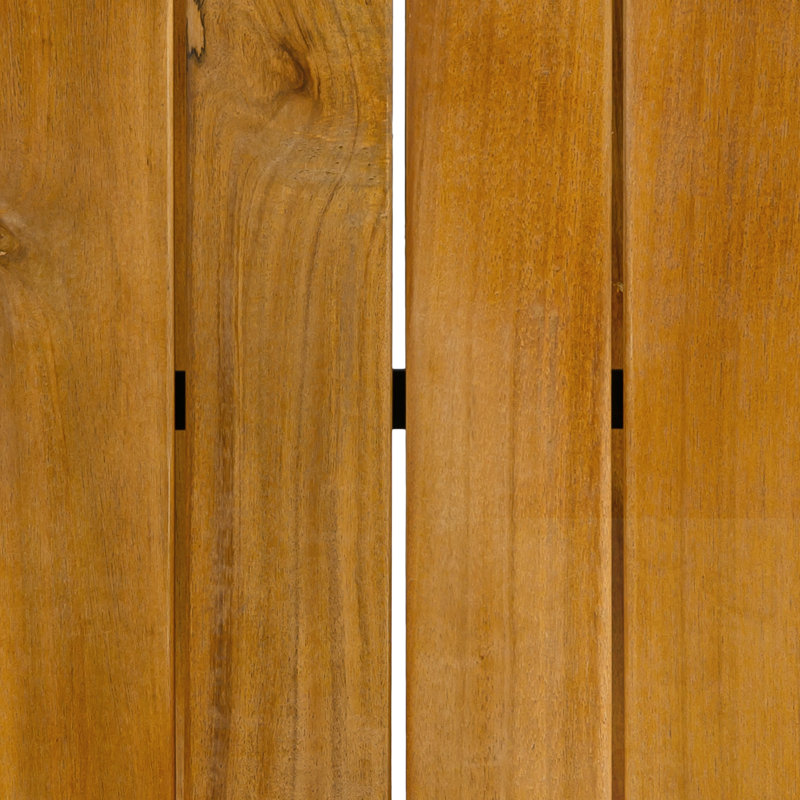 Table d'appoint d'extérieur à 2 niveaux avec tablette, Black&Teak / Black