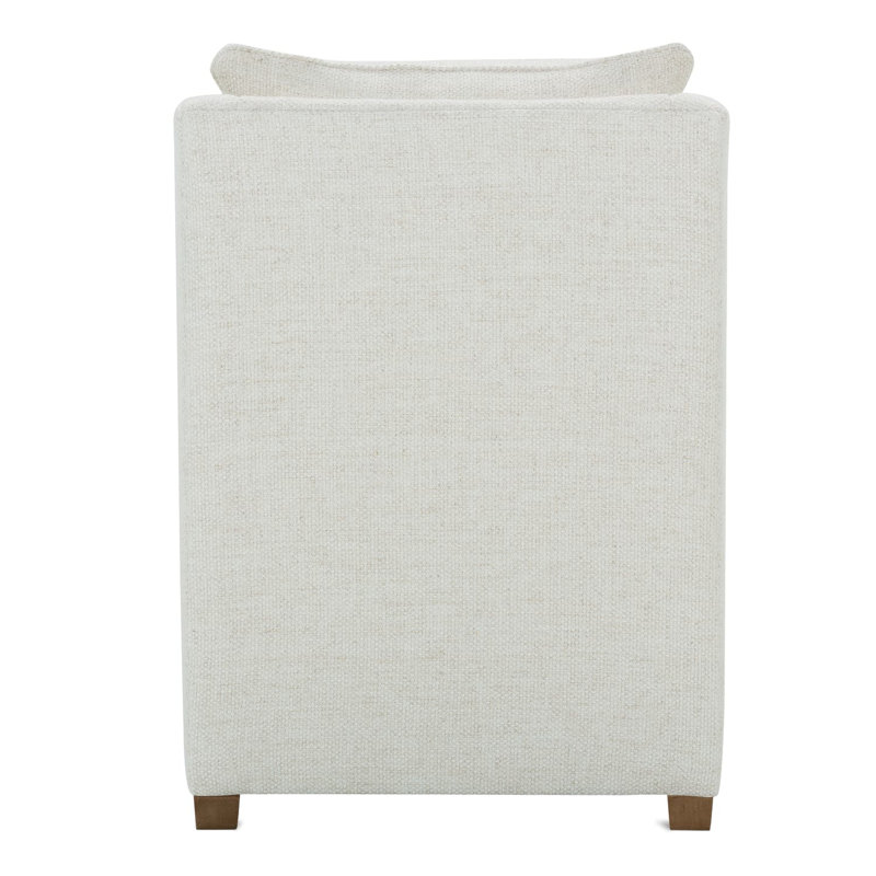 Kori Chair, Dark Brown, 38"H x 29"W x 37"D, White Cotton Blend