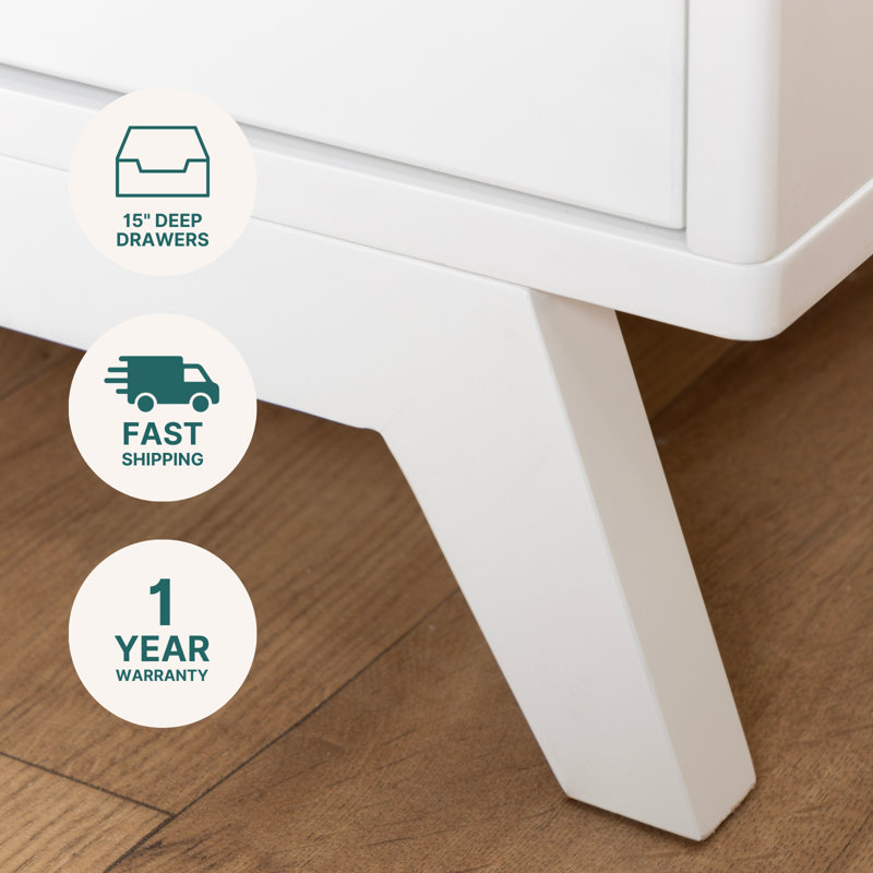 Soho 5-drawer dresser, White