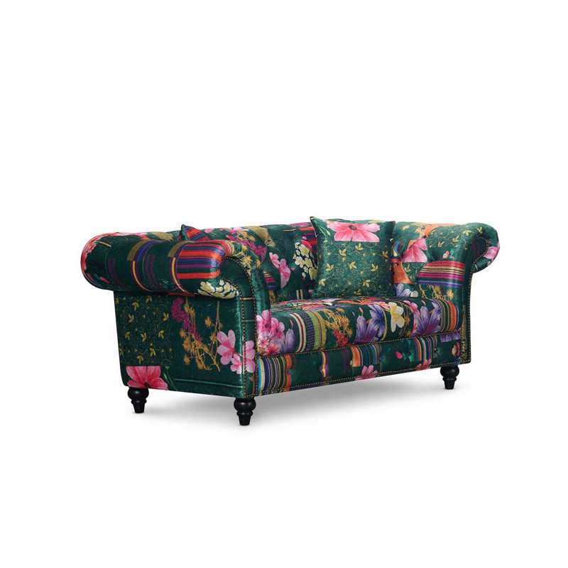 Camaury Velvet Patchwork Sofa, 2, Anna Green
