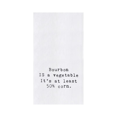 Bourbon Is A Vegetable Printed Towel