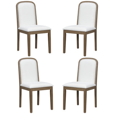 Ensemble de chaises de salle à manger de style rétro avec 4 chaises rembourrées pour la salle à manger et le salon