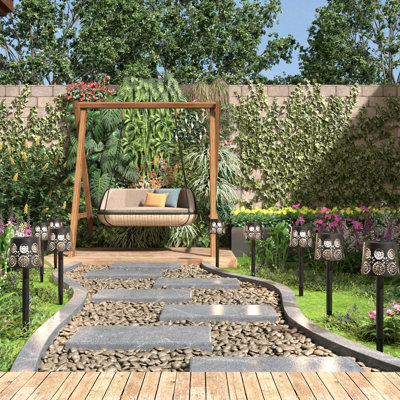 Caymon Solar-Powered Garden Stake Lights