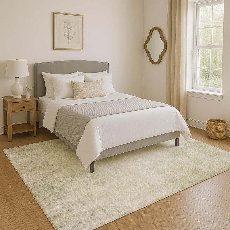 Tapis moderne de qualité supérieure lavable à la machine Chelston AMF1852, Rectangle 9 pi x 12 pi