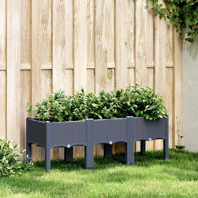 Aizzaddin Planter Box, Blue Grey
