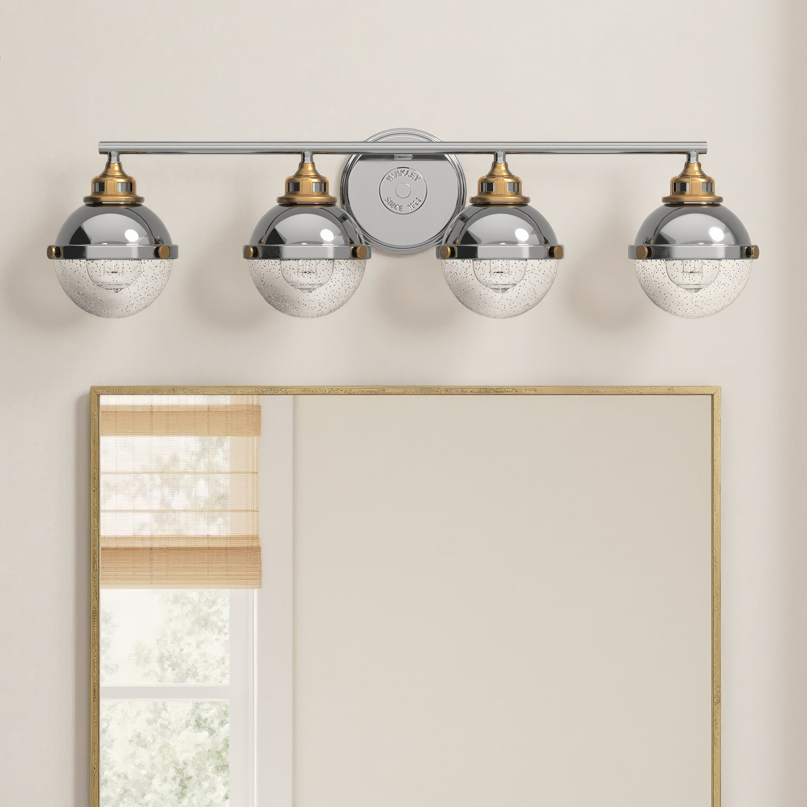Kyoto 4 Light Seeded Dimmable Vanity Light