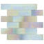 Splash Glacier White 2X4 Polished Glass Mosaic Tile