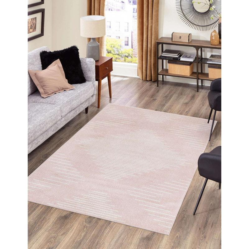 Tapis rose Dacula, Rectangle 6 pi 1 po x 9 pi