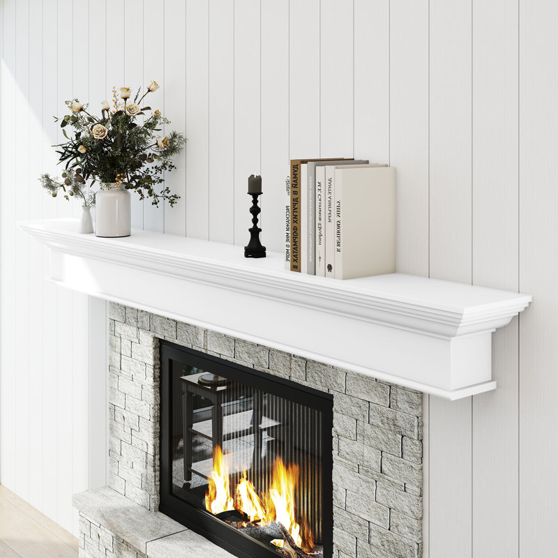 Fireplace Mantel, 72", White
