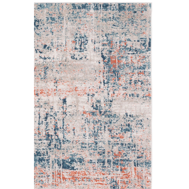 Kristeen 800 Performance Abstract Rug, Square 6'7"