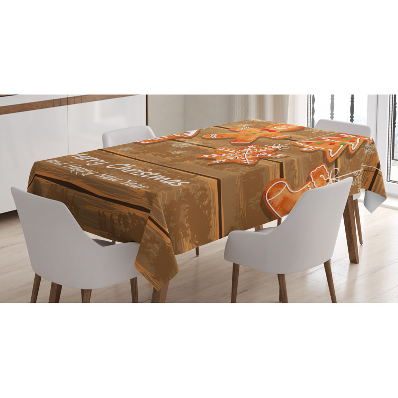 Gingerbread Man Tablecloth, 70" L x 52" W