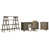 4 Pieces: Desk, Chair, Filing Cabinet, Bookshelf